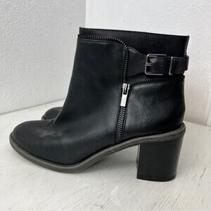 Gianni Bini black chunky heel ankle boots size 10